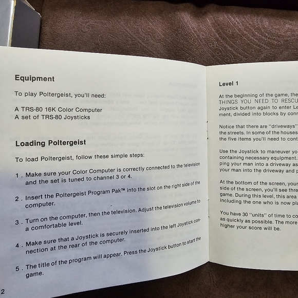 Radio Shack TRS-80 Poltergeist Game With Box Manual Catalog Included Complete - Picture 2 of 3